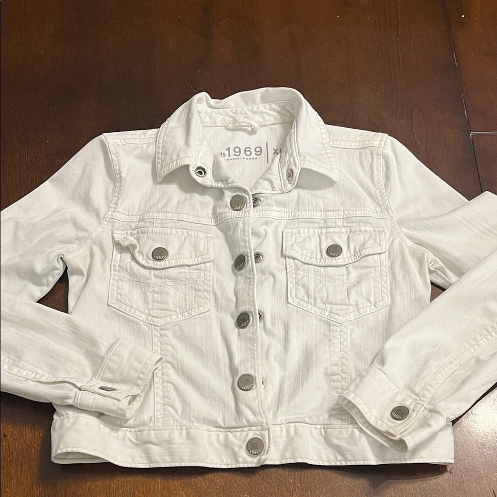 GAP Kids White Jean Jacket